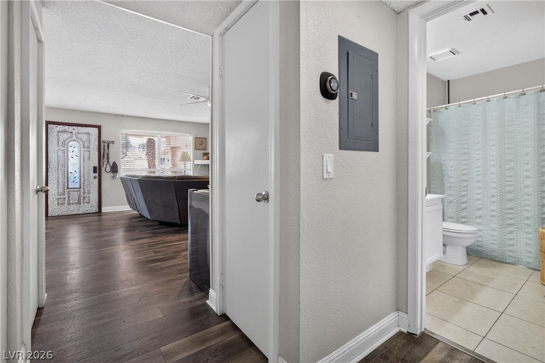 1341 Pinto Rock Lane, #202, Las Vegas, NV 89128 A well-designed floor plan links the main living area directly to a convenient hallway bathroom.