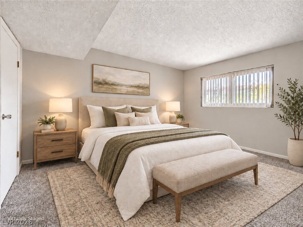 615 S Royal Crest Circle, #16, Las Vegas, NV 89169 A spacious layout and natural light define this comfortable main floor bedroom retreat.