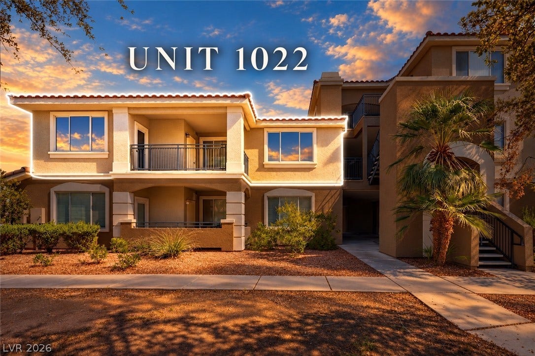 2900 Sunridge Heights Parkway, #1022, Henderson, NV 89052 Warm stucco finishes and classic tile roofing define this inviting multi-level residential exterior.
