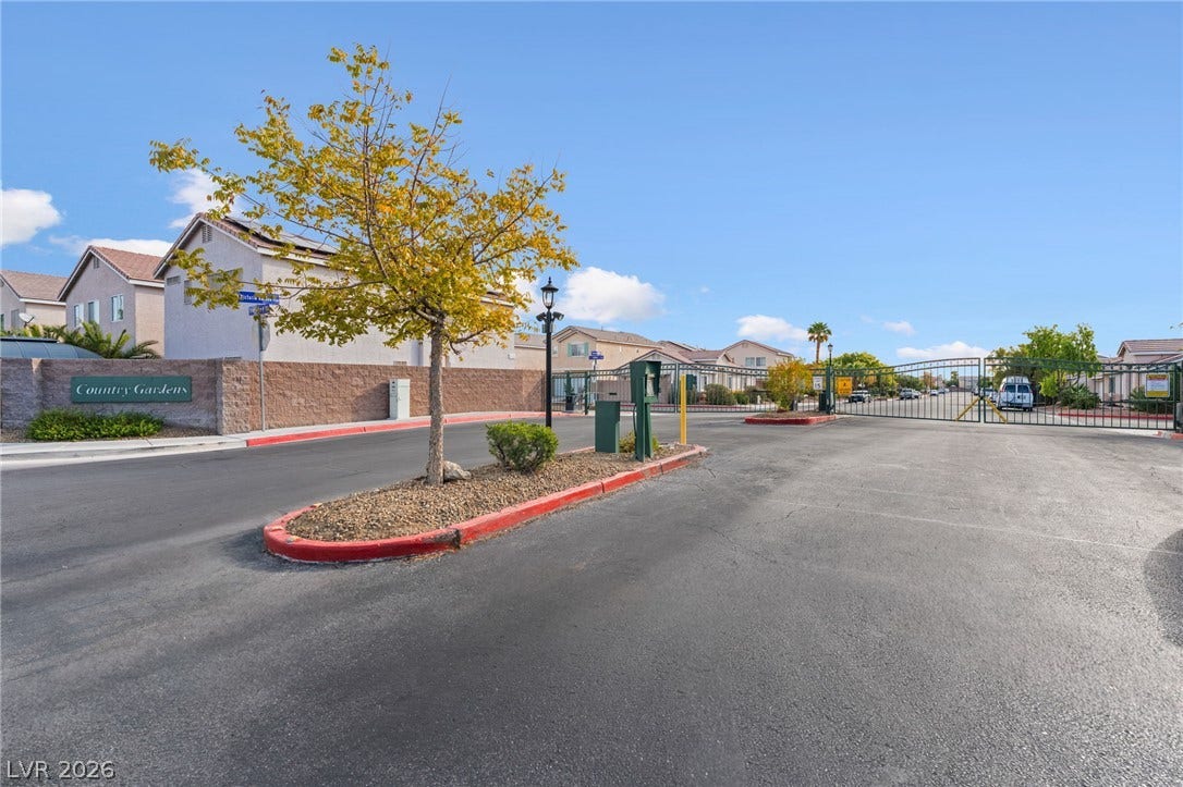 5348 Reardon Court, North Las Vegas, NV 89031 Secure gated entry welcomes residents home to this quiet suburban neighborhood.