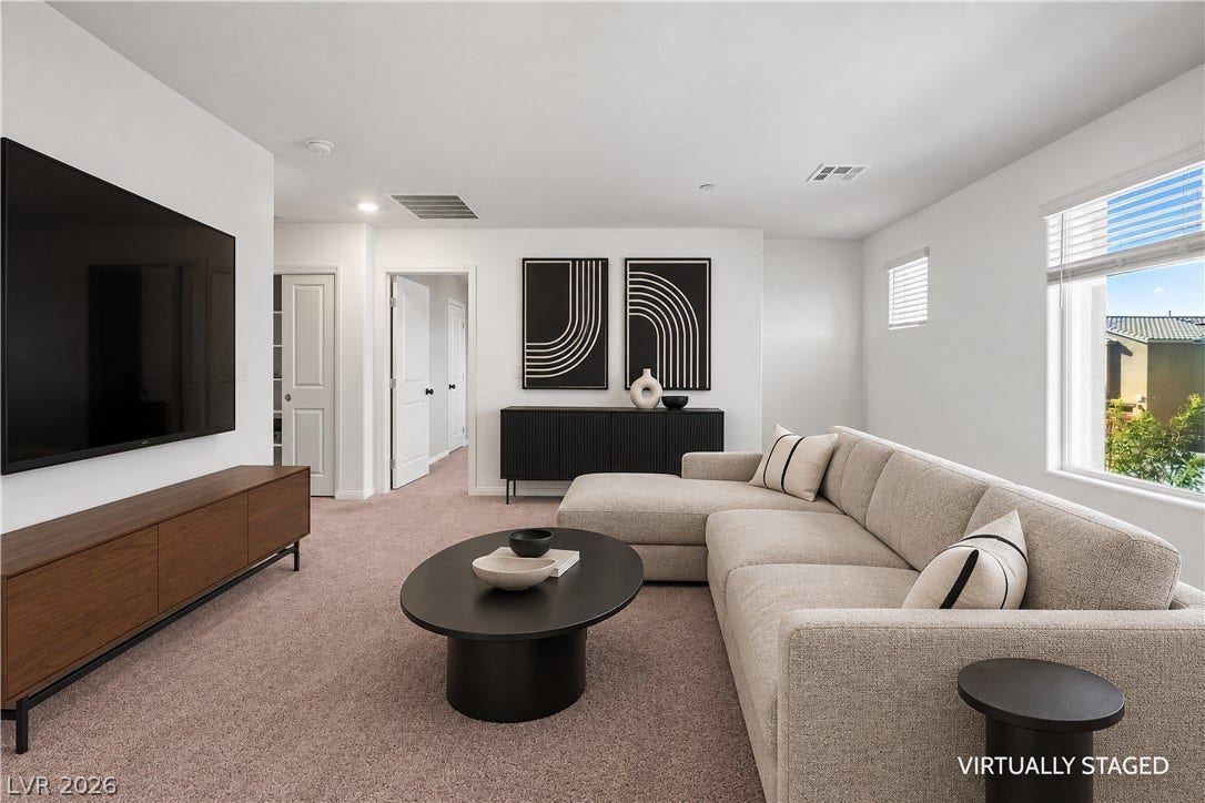 4429 Ginger Hills Avenue, Las Vegas, NV 89141 Plush carpeting and abundant natural light define this versatile upper-level living space.