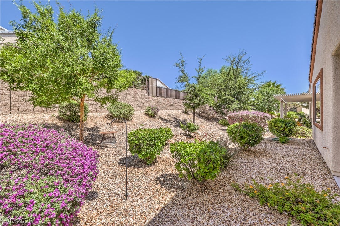 2488 Galaxy Cluster Street, Henderson, NV 89044 Mature Low Maintenance Landscaping w/Decorative Rock, Shrubs, Trees, and Automatic Irrigation System on Timer
