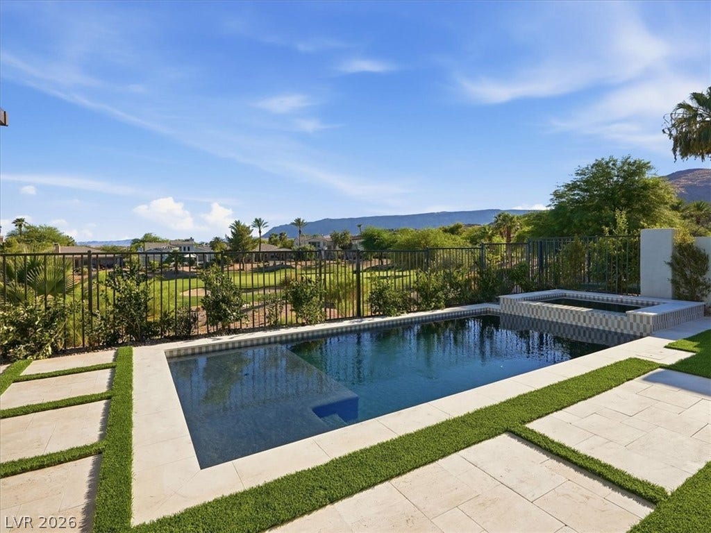 3074 Soft Horizon Way, Las Vegas, NV 89135 A private pool and spa offer refreshing relaxation with sweeping golf course and mountain vistas.