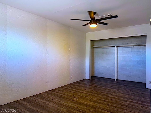107 Joshua Street, Henderson, NV 89015 Smooth wood-style flooring runs through this versatile bedroom featuring a wide closet opening.