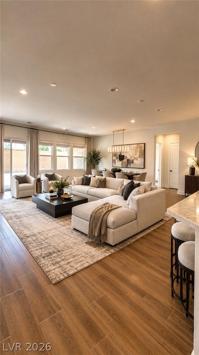 5689 Searching Bear Court, Las Vegas, NV 89149 Staging photo living room 2
