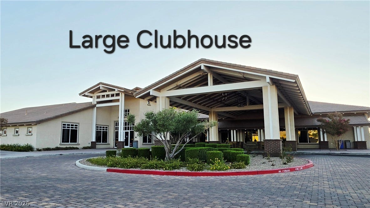 752 Dorsey Falls Street, Henderson, NV 89011 A spacious driveway and grand porte-cochre lead to the community clubhouse.