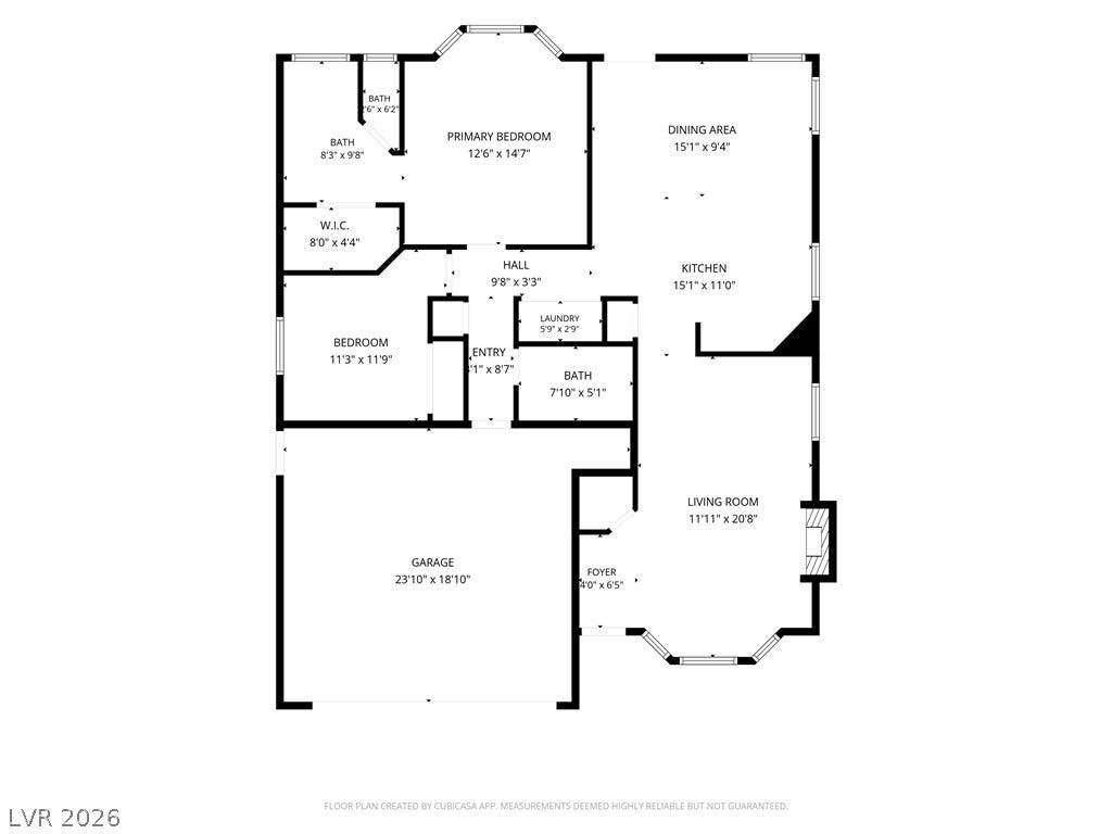 An organized floor plan highlights the functional layout and spatial relationships of this home.