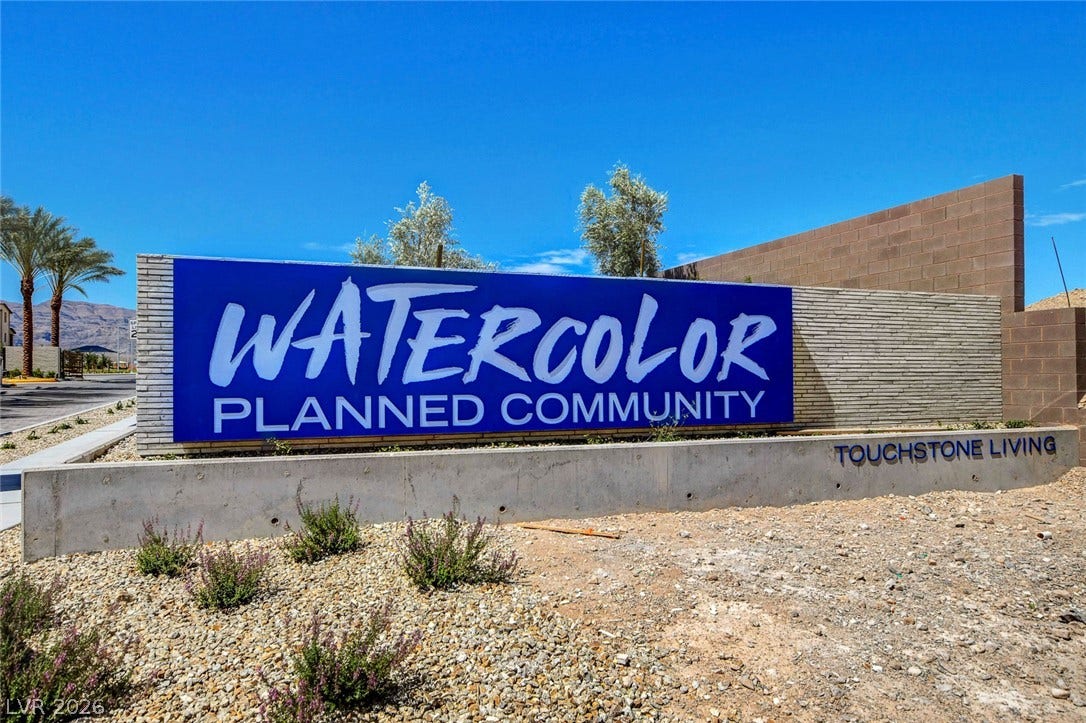 Welcome to a master-planned neighborhood highlighted by clean concrete and stone monument signage.