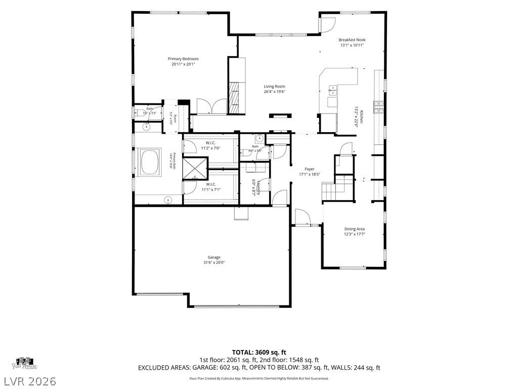 First Floor Floorplan with dimensions.