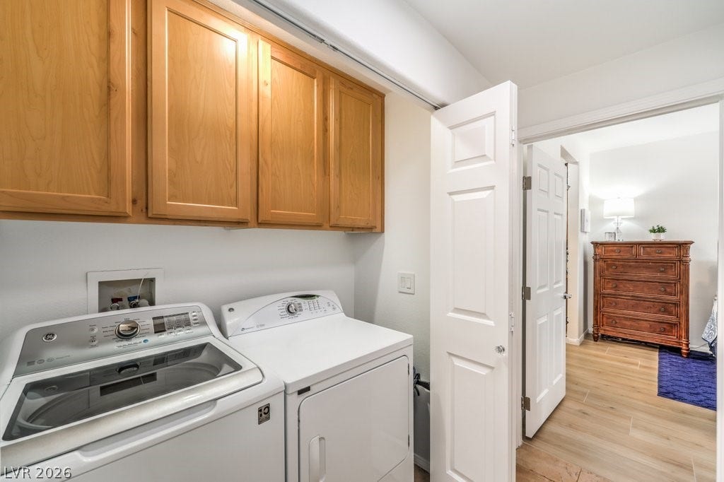 3910 Legend Hills Street, #103, Las Vegas, NV 89129 The Laundry offers several storage cabinets. Plus, the washer and dryer are INCLUDED.