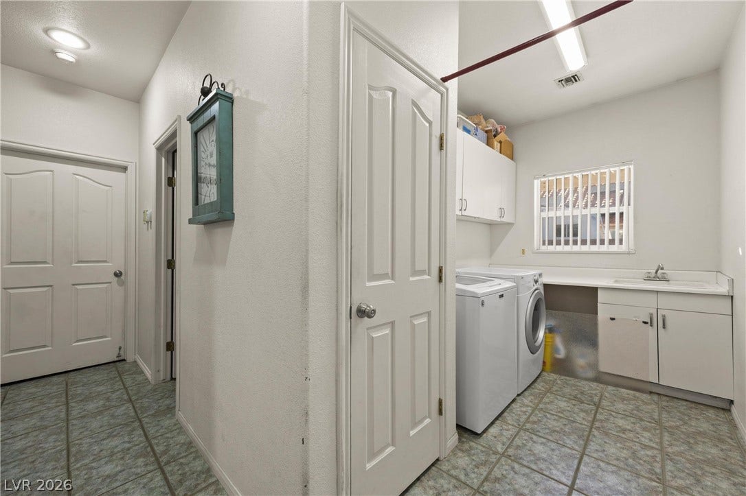211 W Highland Drive, Henderson, NV 89015 Full laundry room with sink and storage