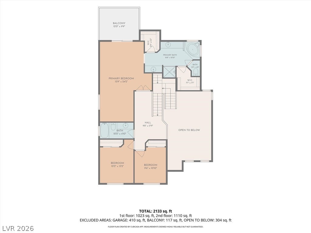 1421 Dragon Rock Drive, Henderson, NV 89052 Detailed architectural layout showcasing the upper level floor plan configuration and room dimensions.
