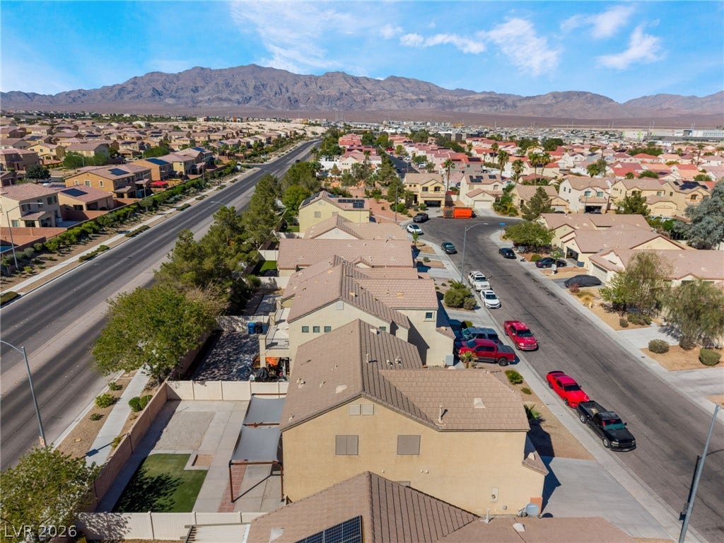 6527 Velvet Silk Street, North Las Vegas, NV 89084 Majestic mountain ridges provide a dramatic background for this quiet suburban neighborhood.