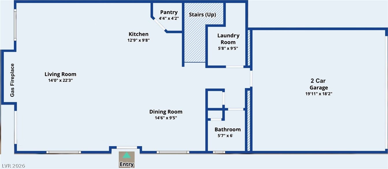 1555 Ward Frontier Lane, Henderson, NV 89002 An intuitive layout highlights this detailed main level floor plan featuring a spacious living area.