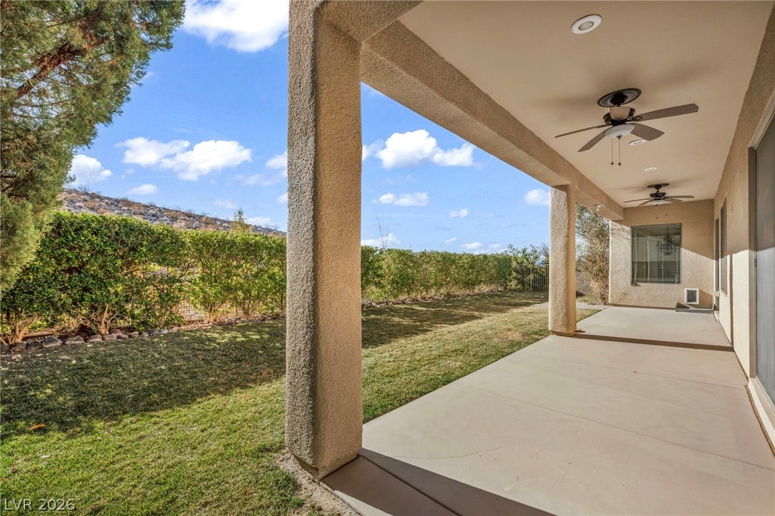 37 Stonemark Drive, Henderson, NV 89052 View of patio / terrace featuring a ceiling fan