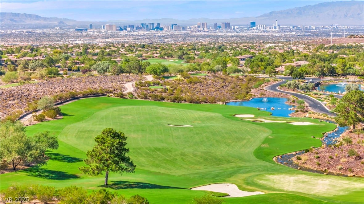 37 Stonemark Drive, Henderson, NV 89052 View of community with a city view, golf course view, and a water and mountain view