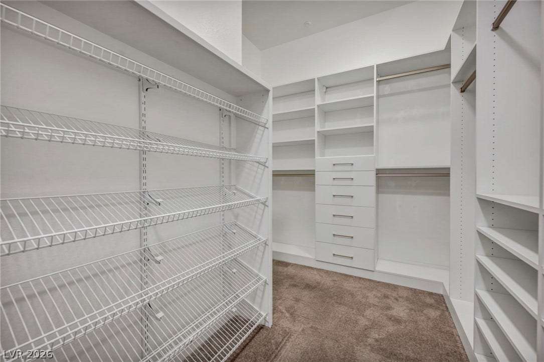 37 Stonemark Drive, Henderson, NV 89052 Walk in closet with carpet floors