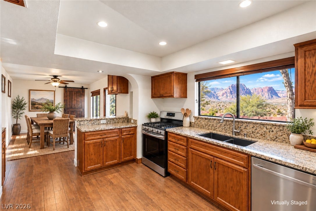 29 Cottonwood Drive, Blue Diamond, NV 89004 Check out the views from the kitchen!!!