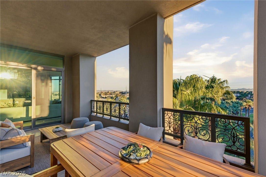 South city view. Access from kitchen and great room.