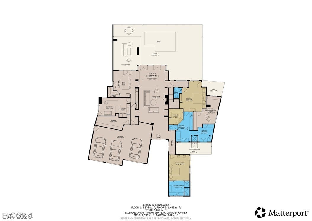 58 Meadowhawk Lane, Las Vegas, NV 89135 Schematic Floor Plan - First Floor