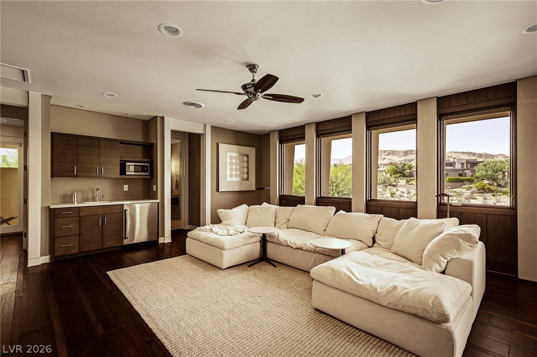 58 Meadowhawk Lane, Las Vegas, NV 89135 Upstairs Loft / Family Room With Wet Bar
