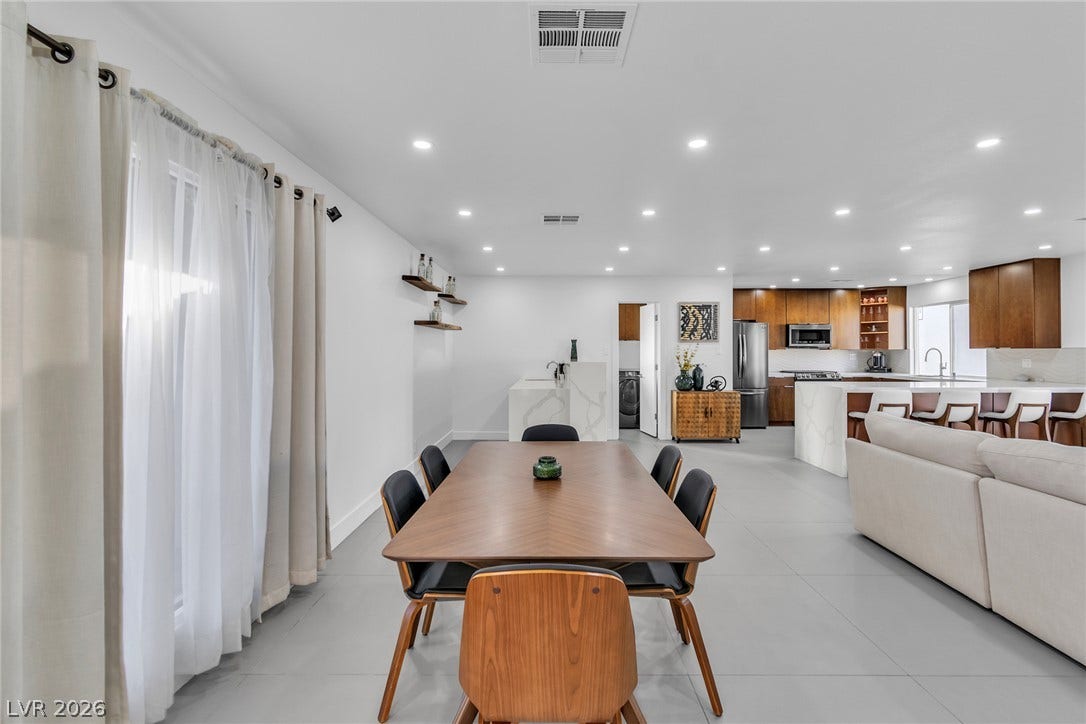 4170 Sheppard Drive, Las Vegas, NV 89121 Smooth modern flooring underfoot pairs perfectly with the recessed lighting overhead.
