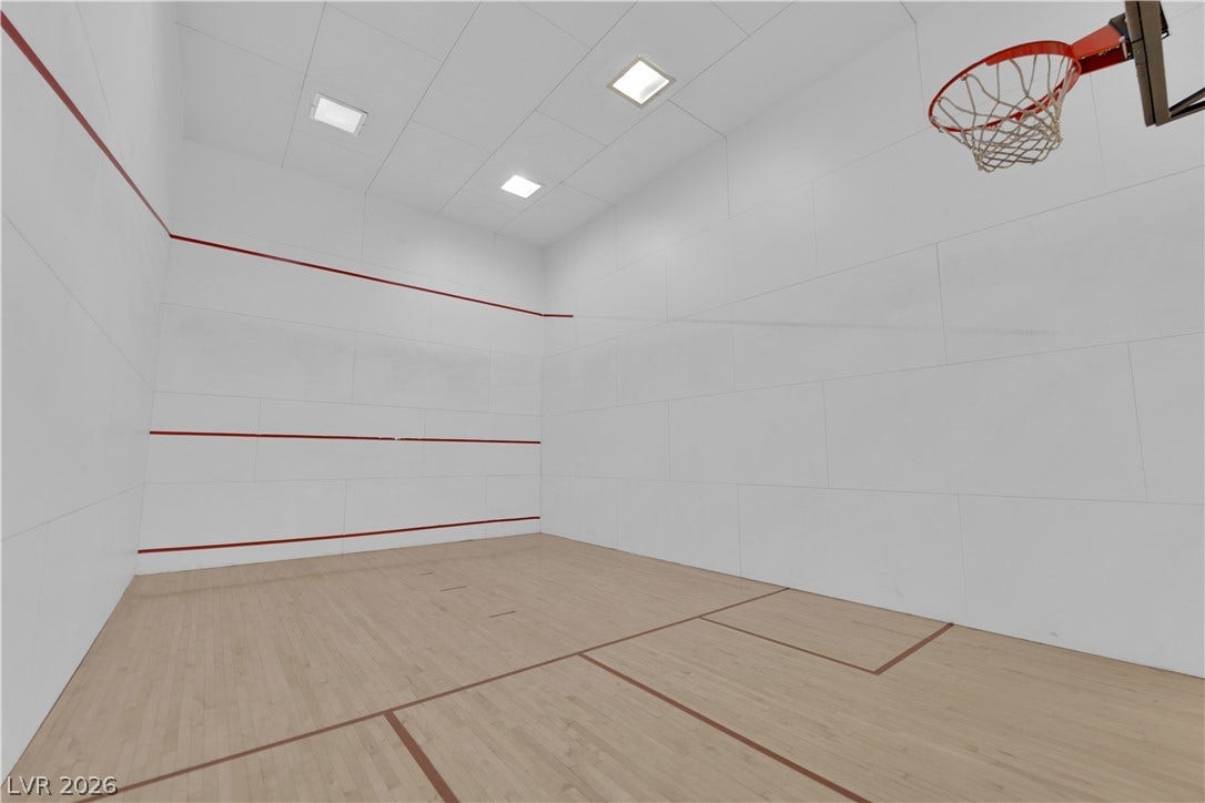 220 E Flamingo Road, #117, Las Vegas, NV 89169 Gleaming hardwood floors and high ceilings define this versatile indoor sports court.