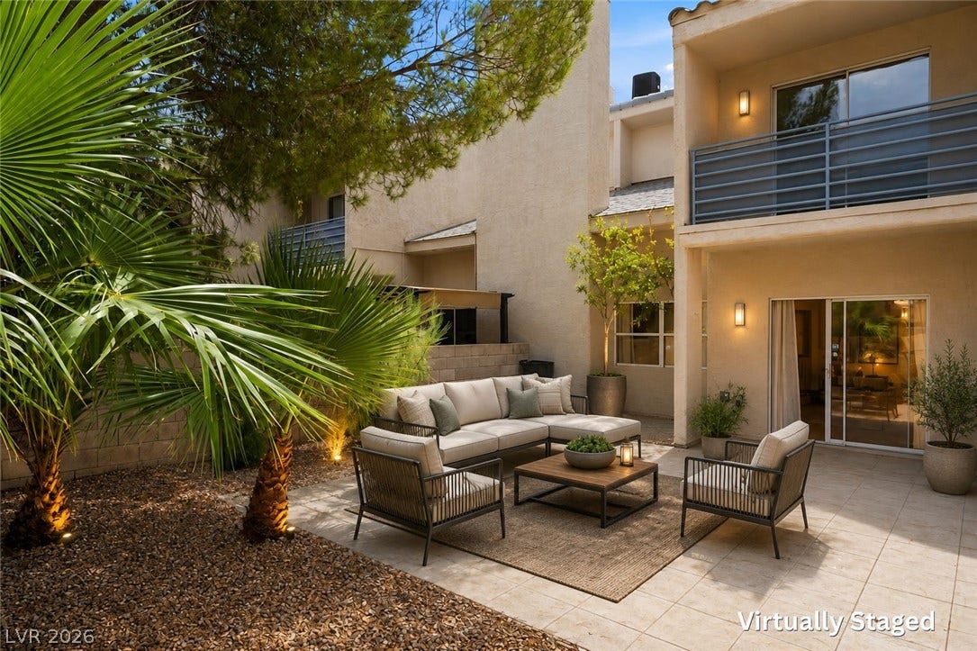 6250 W Flamingo Road, #62, Las Vegas, NV 89103 Virtually staged to help you envision the backyards full potential and possibilities.