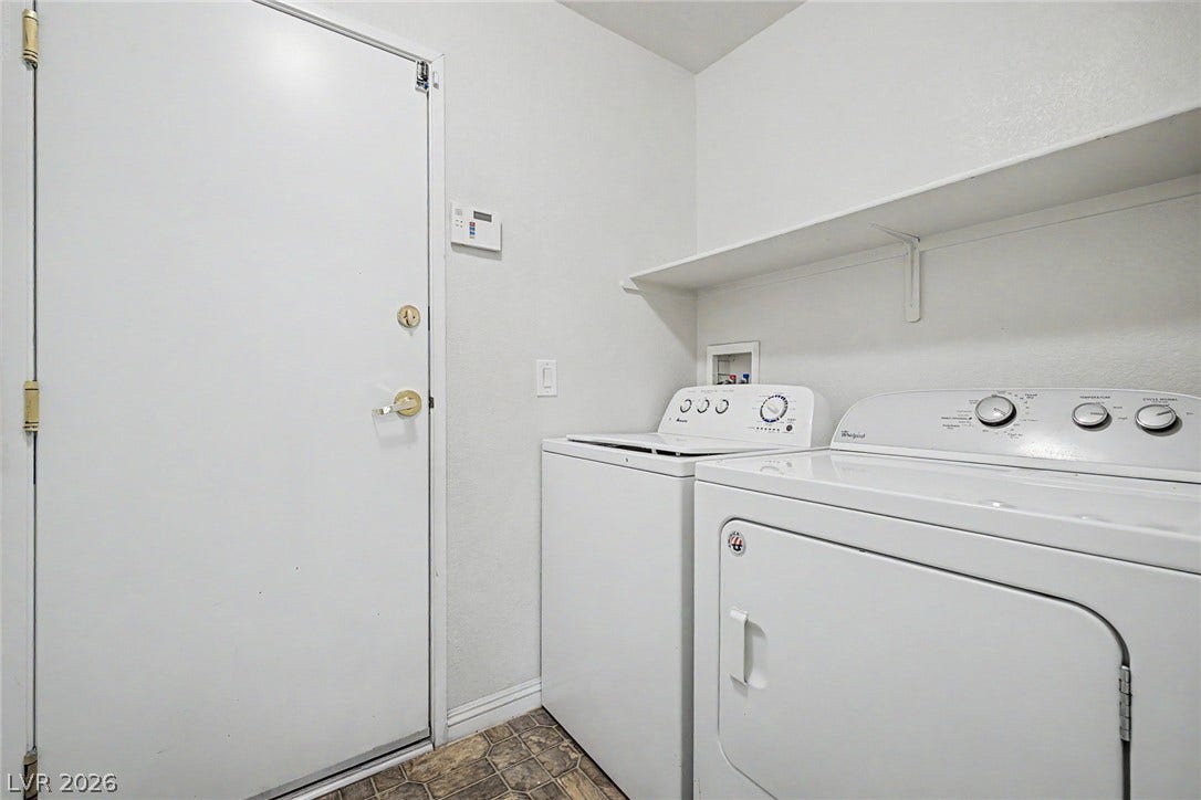 6041 Turning Spoke Trail, #102, Henderson, NV 89011 Functional utility space includes built-in shelving and durable tile flooring.