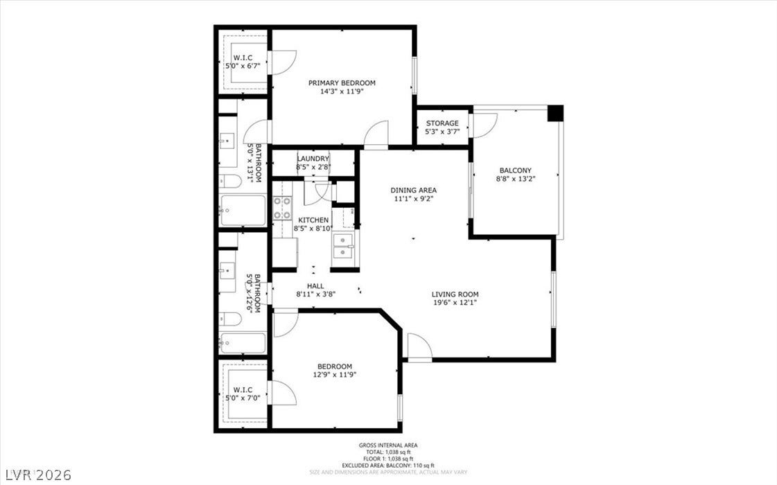 An organized floor plan showcases a functional layout with clearly defined living and sleeping areas.