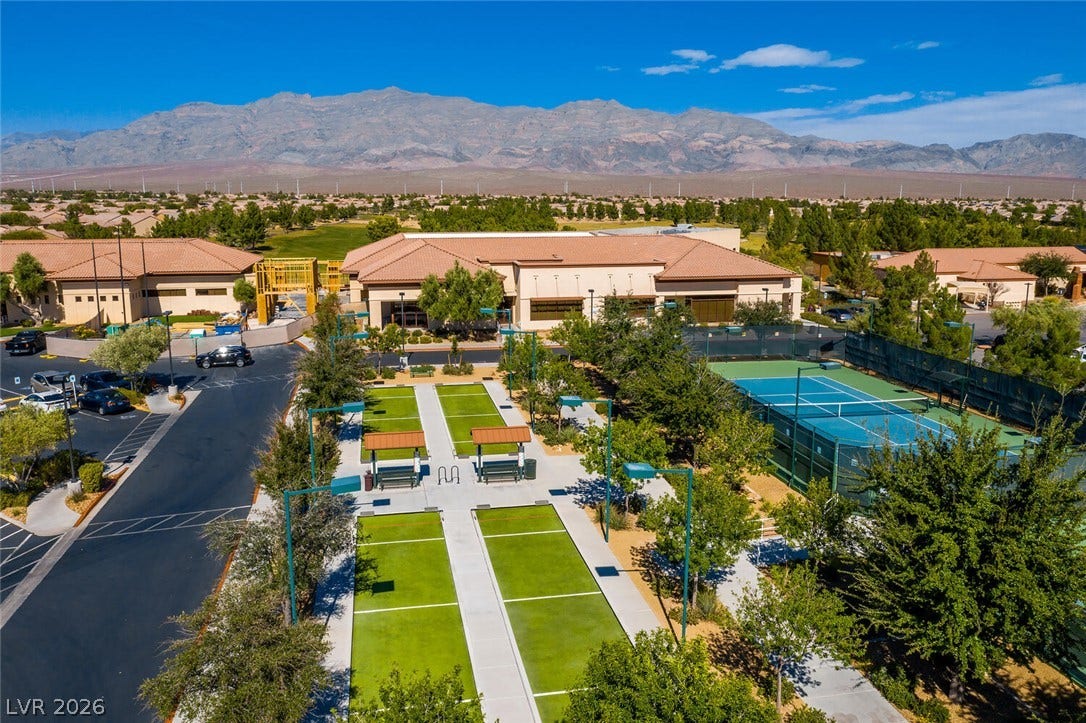 Tennis court and bocce ball courts.
