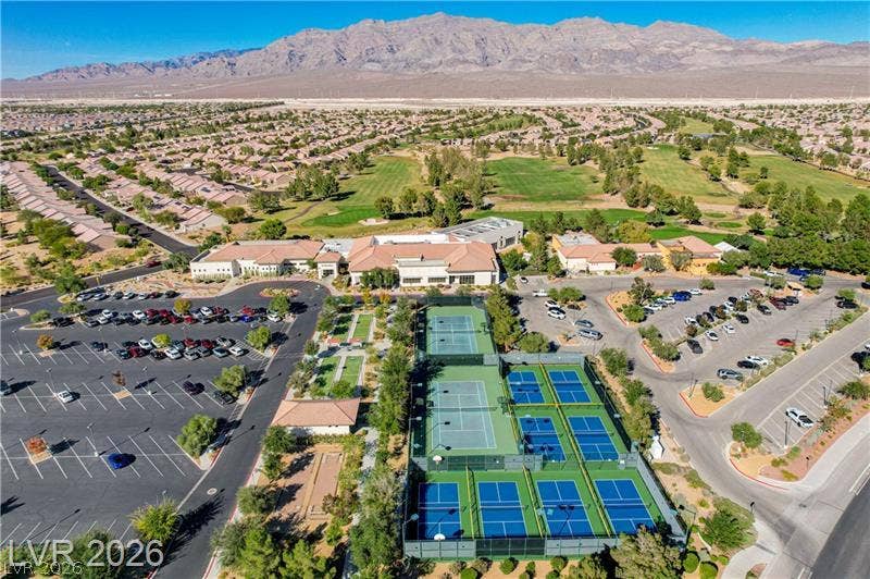 Tennis courts and pickleball courts.