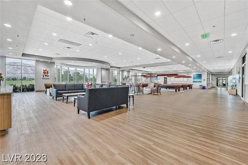 A spacious social lounge.