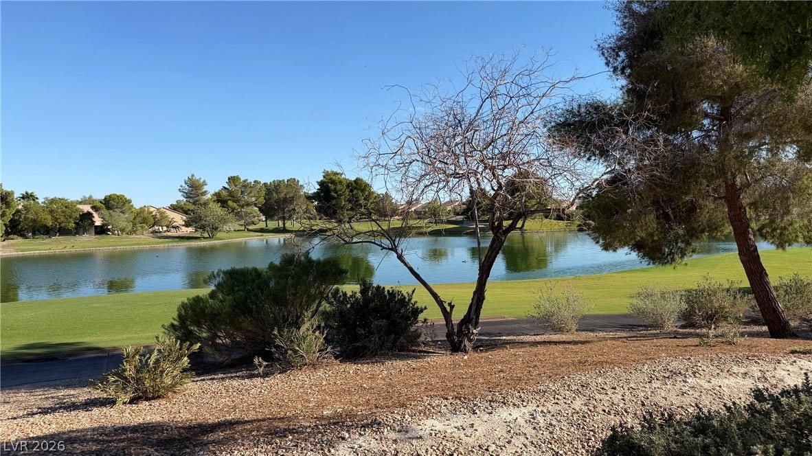 Panoramic view of the Man-made Lake from the backyard.