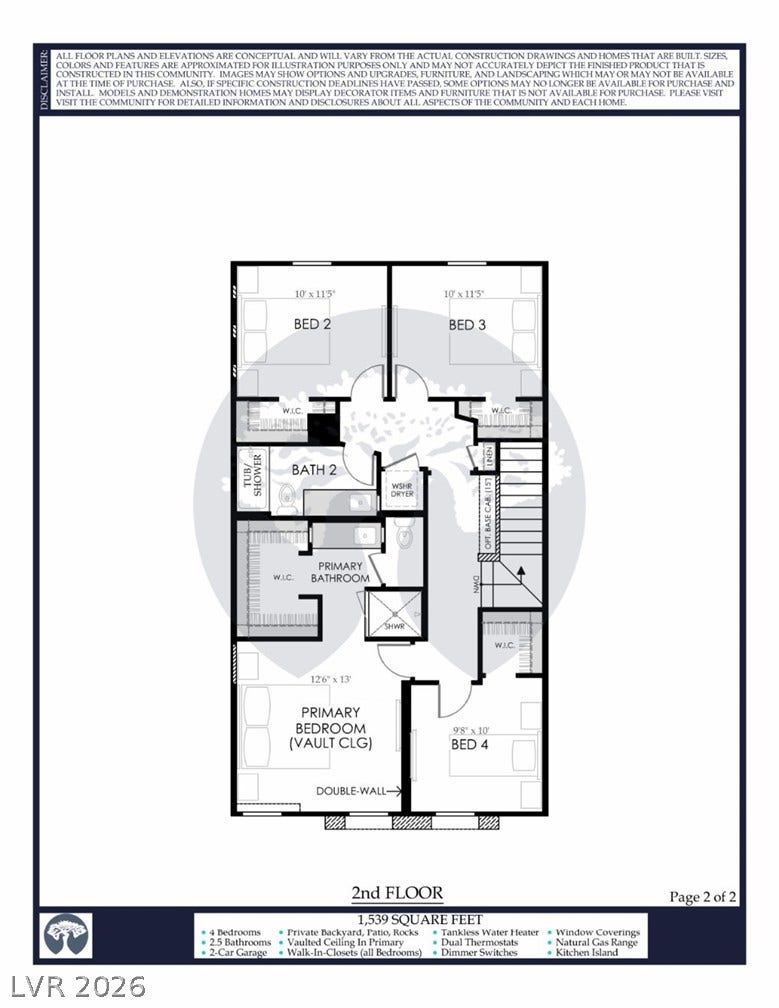 4914 Sweet Vesper Court, Las Vegas, NV 89108 A comprehensive floor plan illustrating the upper level's thoughtful bedroom and bathroom layouts.
