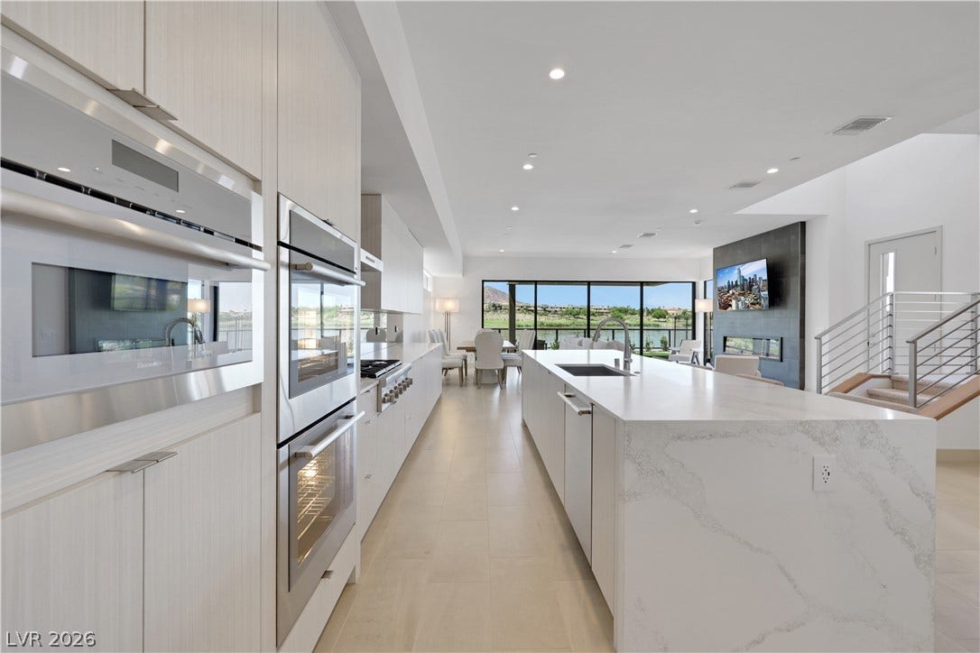 66 Lakefront Drive, Henderson, NV 89011 Culinary excellence meets panoramic views in this luminous kitchen with abundant counter space.