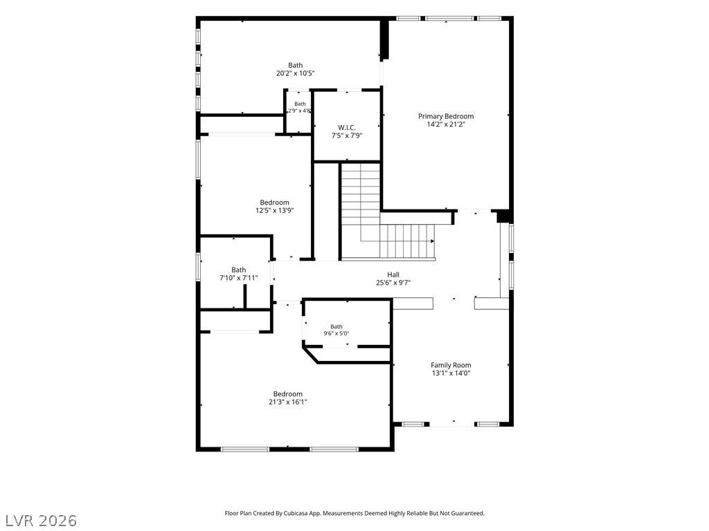 6571 Tangled Vines Avenue, Las Vegas, NV 89139 Detailed architectural layout showing bedrooms, bathrooms, family room, and stairs.