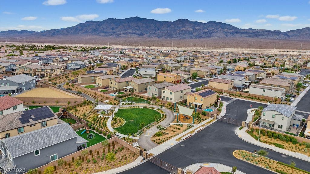 Panoramic mountain views provide a majestic backdrop to this welcoming desert valley neighborhood.