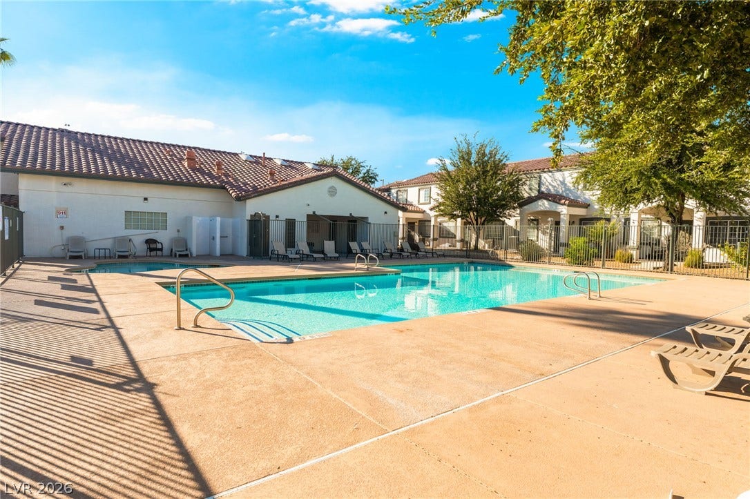 5330 E Charleston Boulevard, #123, Las Vegas, NV 89142 A sparkling community swimming pool serves as a central amenity of this residential complex.
