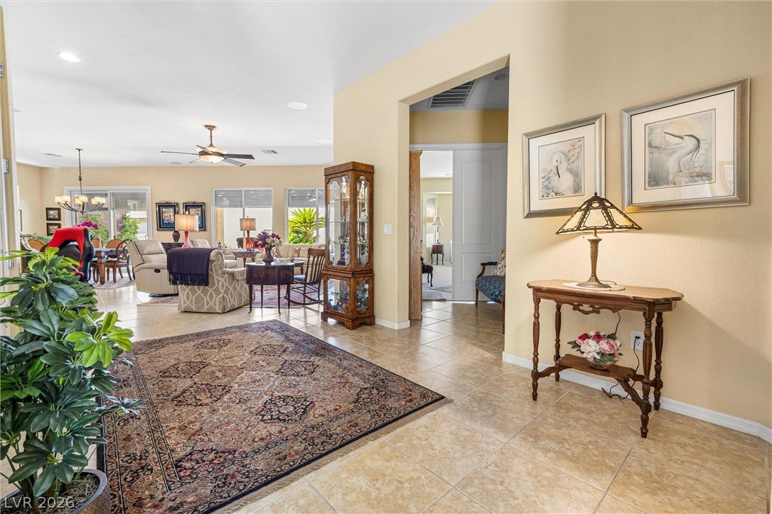 2107 Noah Tyler Ct., Henderson, NV 89052 Tiled flooring flows throughout this welcoming entrance, opening into the spacious living areas.