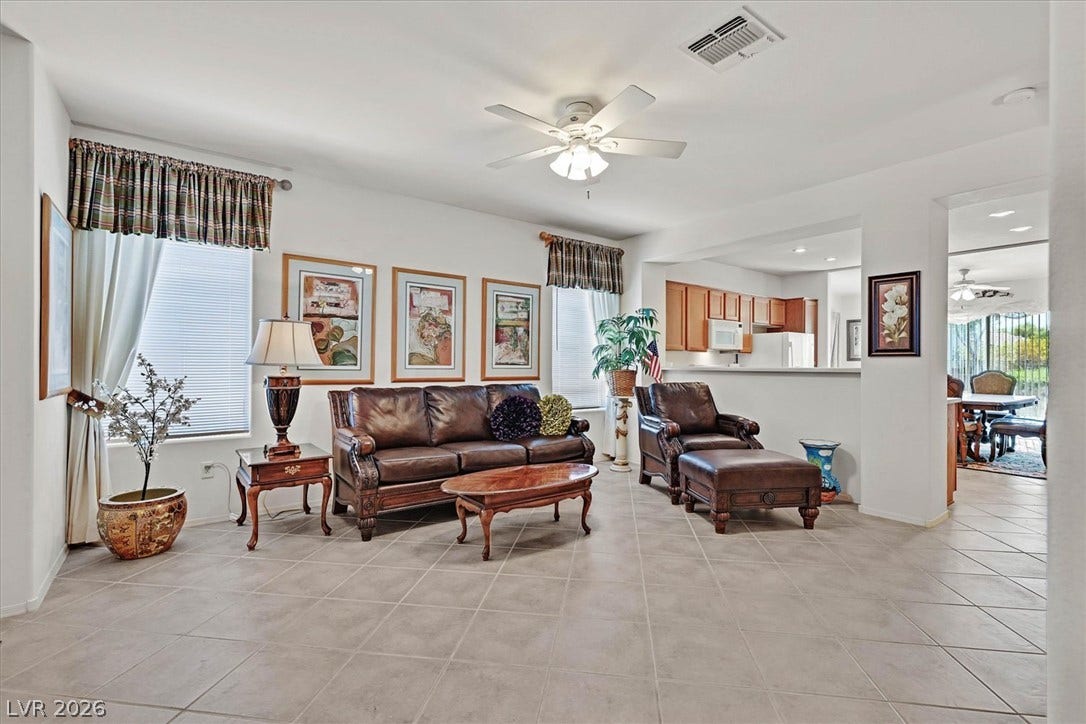 2162 Maple Heights Court, Henderson, NV 89052 Lots of natural light in great room with view to kitchen