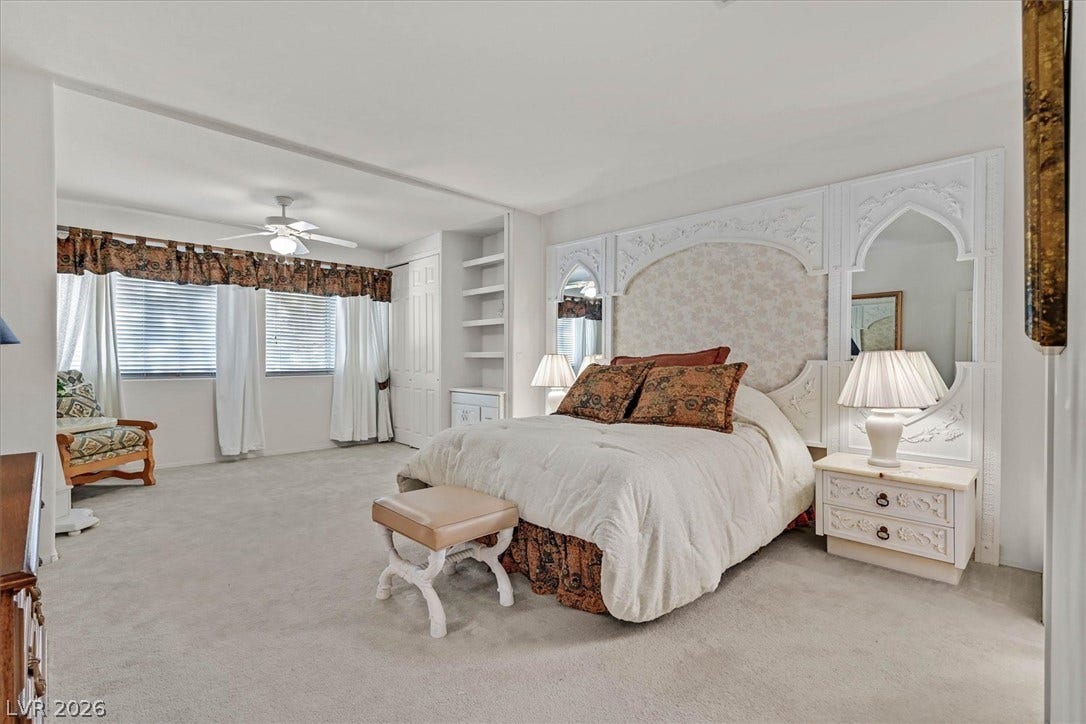 2162 Maple Heights Court, Henderson, NV 89052 Expanded primary bedroom with more closet space. Window to backyard