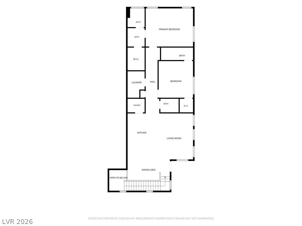A detailed layout illustrates the functional flow of this modern residential space.