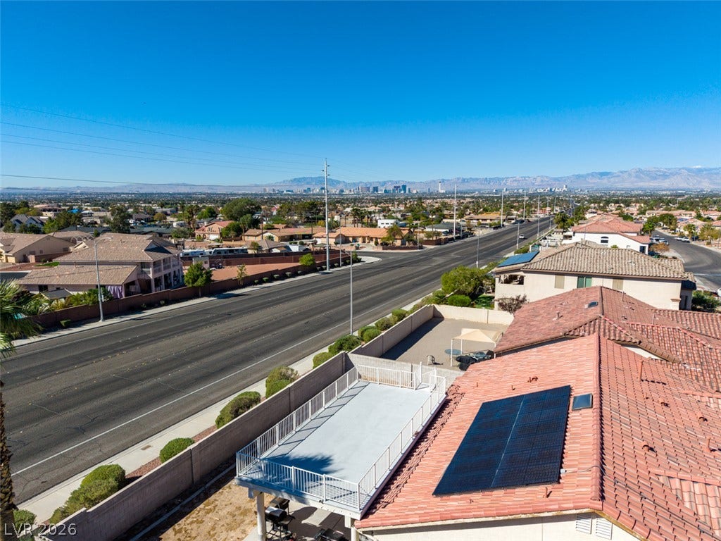 6543 Mahogany Peak Avenue, Las Vegas, NV 89110 Panoramas showcase far-reaching views across the city skyline and mountain ranges.