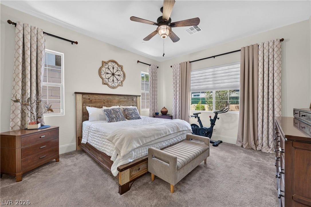 4 Bobado Lane, Henderson, NV 89011 Plush carpeting and abundant natural light define this comfortable retreat.