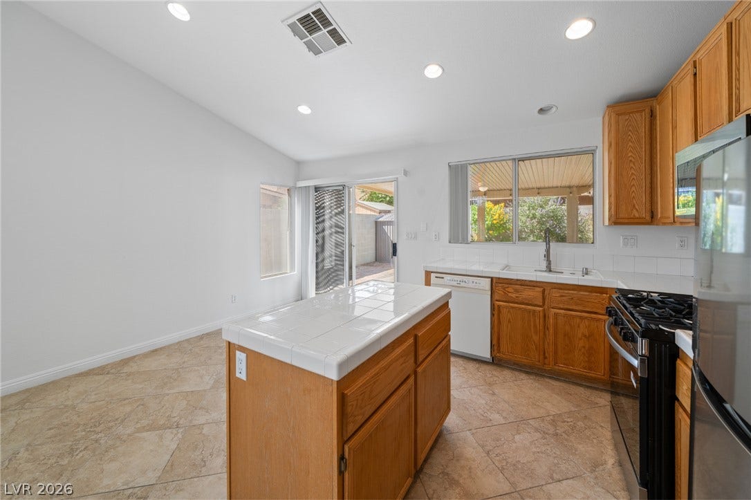 Kitchen shown as vacant