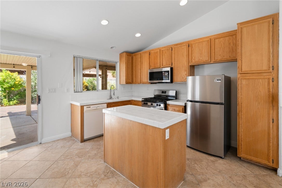 Kitchen shown as vacant