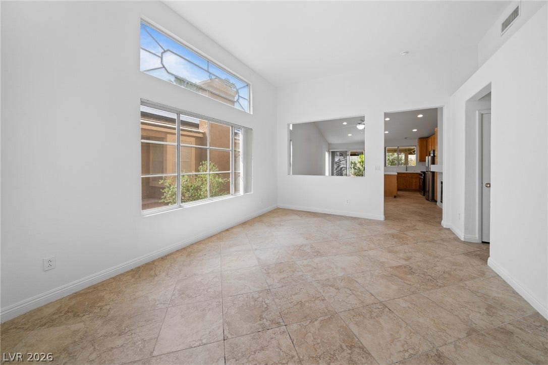 Living room shown as vacant