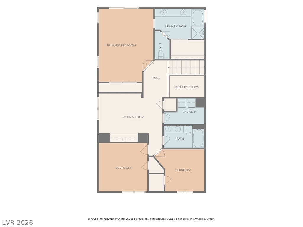 10474 Rustyville Court, Las Vegas, NV 89129 Visualize your future home with this detailed floor plan, highlighting the strategic layout of bedrooms, baths, and living spaces on the second floor.
