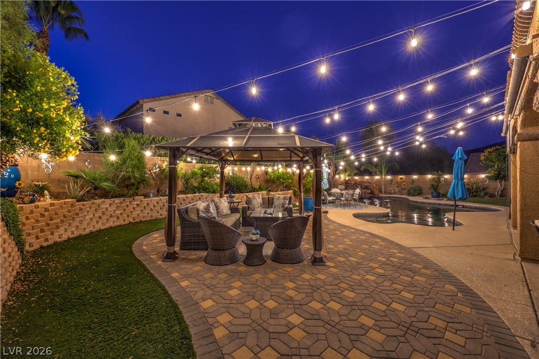 10474 Rustyville Court, Las Vegas, NV 89129 Enjoy this lovely backyard to read a book or host a dinner party.